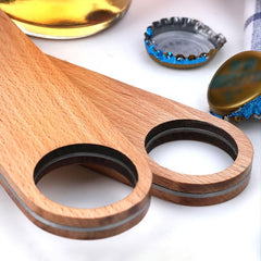 Creative Wooden Bottle Opener for Camping and Outdoor - Durable