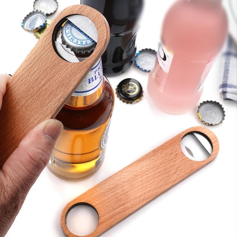 Creative Wooden Bottle Opener for Camping and Outdoor - Durable