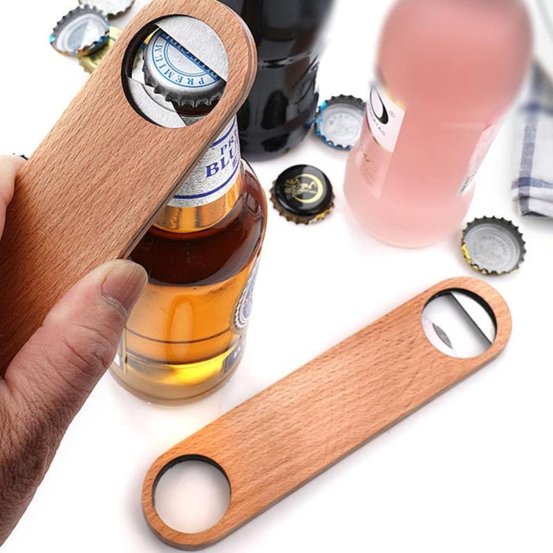 Creative Wooden Bottle Opener for Camping and Outdoor - Durable