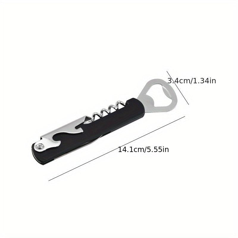 Stainless Steel Bottle Opener Can Wine Opener Kitchen Tool Plastic Handle