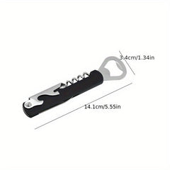 Stainless Steel Bottle Opener Can Wine Opener Kitchen Tool Plastic Handle