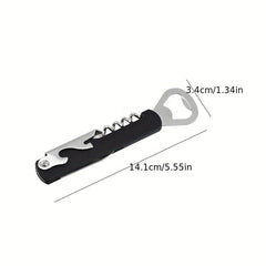 Stainless Steel Bottle Opener Can Wine Opener Kitchen Tool Plastic Handle