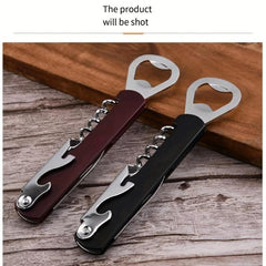 Stainless Steel Bottle Opener Can Wine Opener Kitchen Tool Plastic Handle