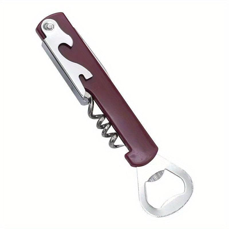 Stainless Steel Bottle Opener Can Wine Opener Kitchen Tool Plastic Handle