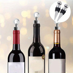 2pcs Metal Wine Stoppers Reusable Wine Cork