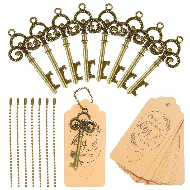20pcs Key Shape Zinc Bottle Opener Barware Tool Wedding Party Favor Gift