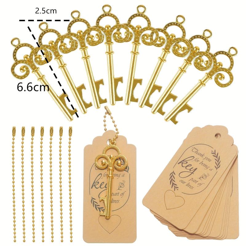 20pcs Key Shape Zinc Bottle Opener Barware Tool Wedding Party Favor Gift
