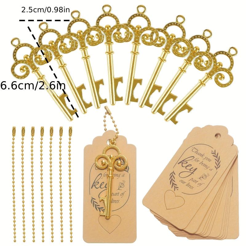 20pcs Key Shape Zinc Bottle Opener Barware Tool Wedding Party Favor Gift