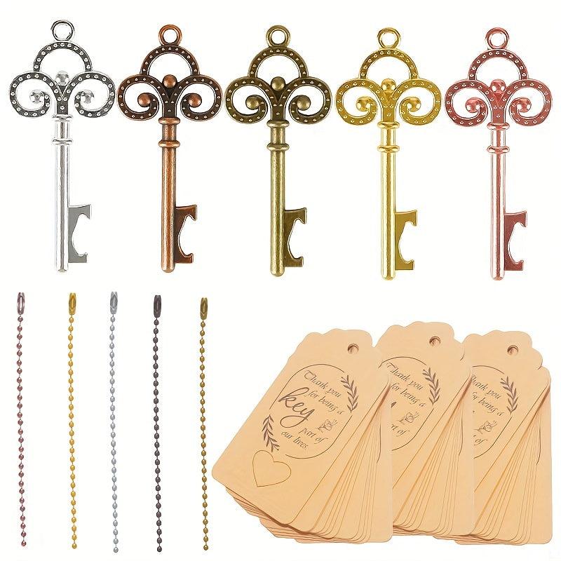 20pcs Key Shape Zinc Bottle Opener Barware Tool Wedding Party Favor Gift