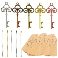 20pcs Key Shape Zinc Bottle Opener Barware Tool Wedding Party Favor Gift