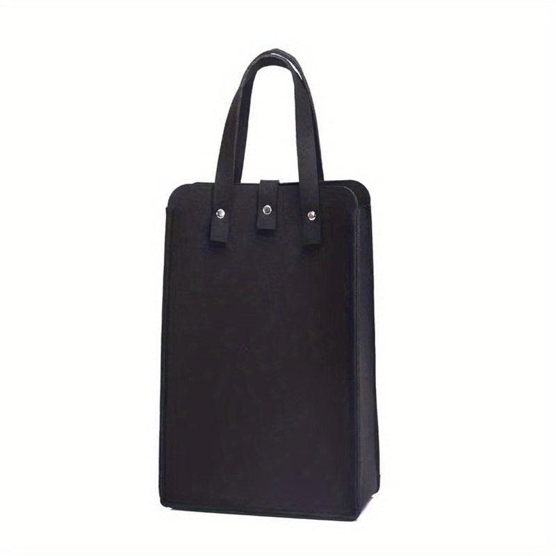 Felt Double Wine Bag Wine Carrier Tote Bag Reusable Bottle Gift Bag