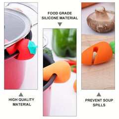 2PCS Chili Carrot Shape Pot Lid Lifter Spill-proof Kitchen Tool