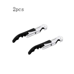 2pcs Wine Bottle Opener & Stopper Set Aluminum Foil Cutter Manual Wine Key