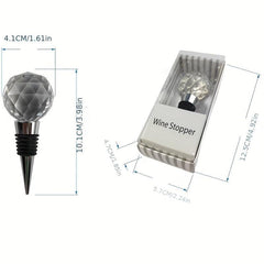 Vacuum Sealing Wine Stoppers Crystal Ball Design Wedding Decor