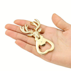 Metal Elk Bottle Opener Golden Animal Head Gift Kitchen Supplies