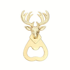 Metal Elk Bottle Opener Golden Animal Head Gift Kitchen Supplies