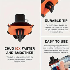 Shotgun Tool with Built-in Funnel for Tailgate Golf Course Beach Grad Party