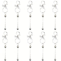 20pcs Beadable Keychain DIY Jewelry Crafts Accessories Various Colors