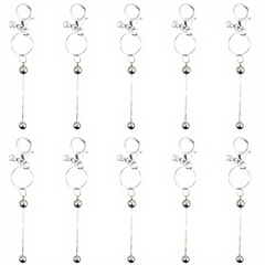 20pcs Beadable Keychain DIY Jewelry Crafts Accessories Various Colors