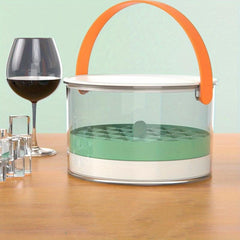Plastic Ice Bucket for Outdoor Events - Transparent Ice Storage Box