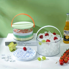 Plastic Ice Bucket for Outdoor Events - Transparent Ice Storage Box