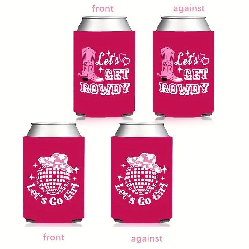 2pcs Can Cooler Disco Drink Cover Bridal Shower Neoprene Beverage Holder
