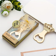 Golden Crown Beer Bottle Opener Wedding Favor