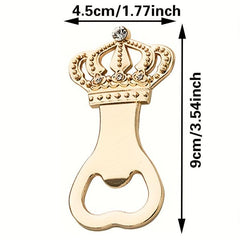 Golden Crown Beer Bottle Opener Wedding Favor