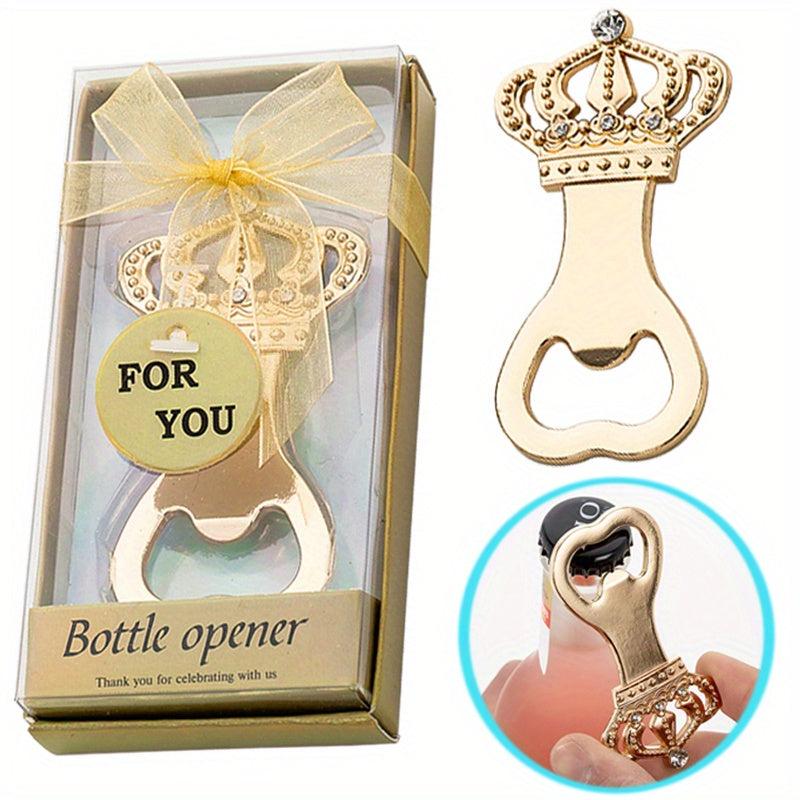 Golden Crown Beer Bottle Opener Wedding Favor