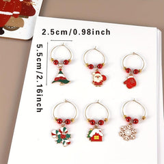 Christmas Santa Claus Snowman Elk Key Chain Pendants