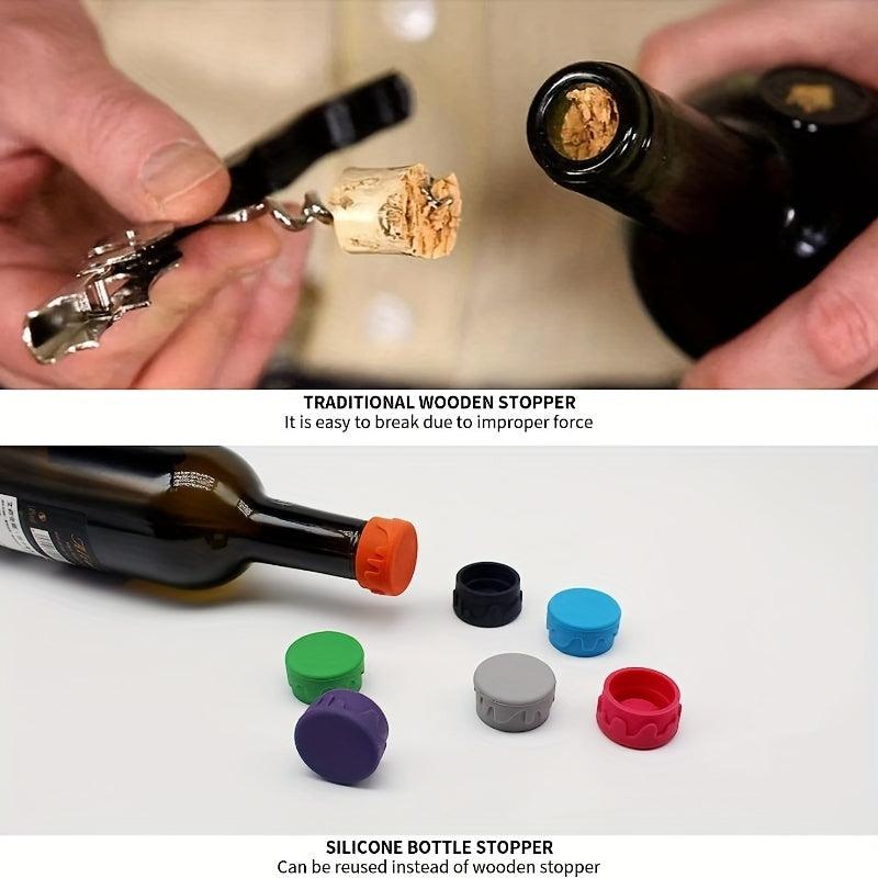 8PCS Reusable Silicone Wine Stoppers Corks