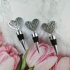 Metal Wine Stopper Love Wine Stopper Heart Shaped Zinc Alloy Bottle Stopper