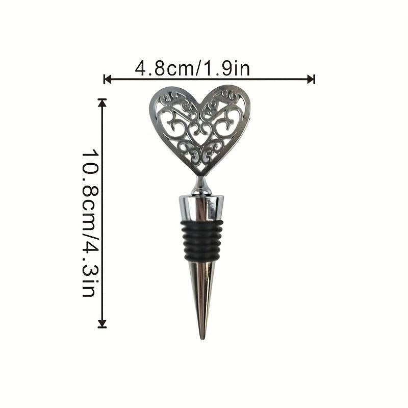Metal Wine Stopper Love Wine Stopper Heart Shaped Zinc Alloy Bottle Stopper