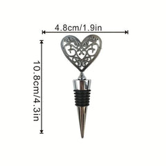 Metal Wine Stopper Love Wine Stopper Heart Shaped Zinc Alloy Bottle Stopper