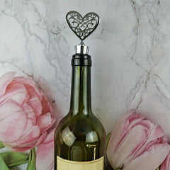 Metal Wine Stopper Love Wine Stopper Heart Shaped Zinc Alloy Bottle Stopper