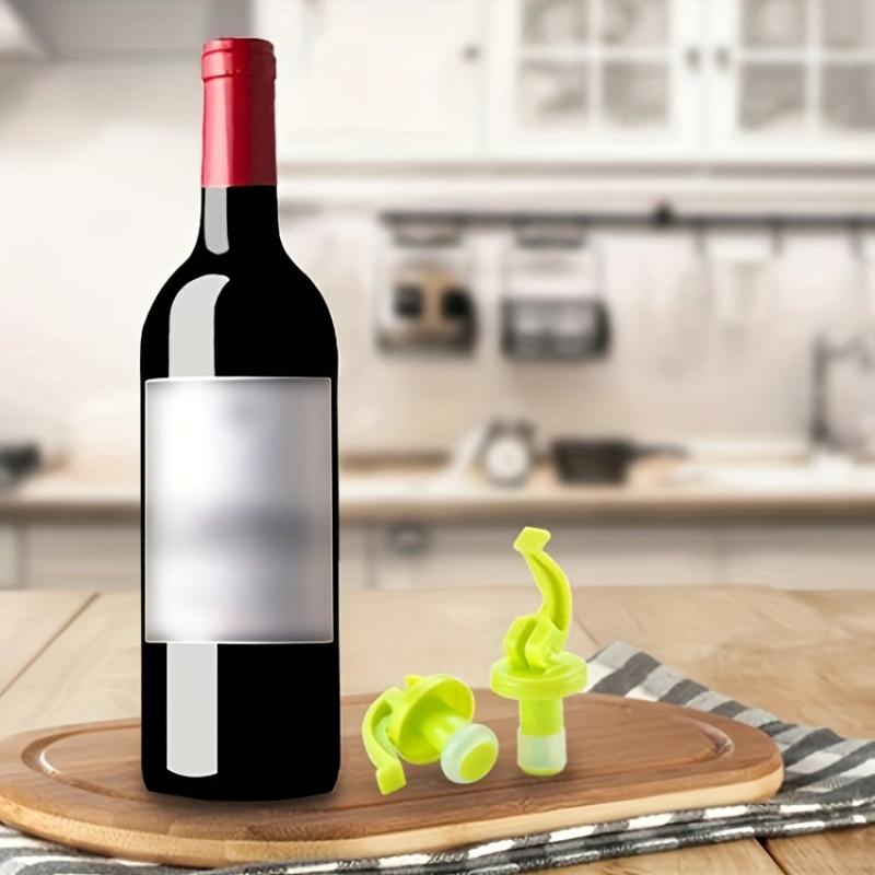 Plastic Wine Stopper Manual Push down Silicone Champagne Stopper