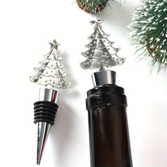 Christmas Series Wine Bottle Stopper Golden Silvery Tree Decoration