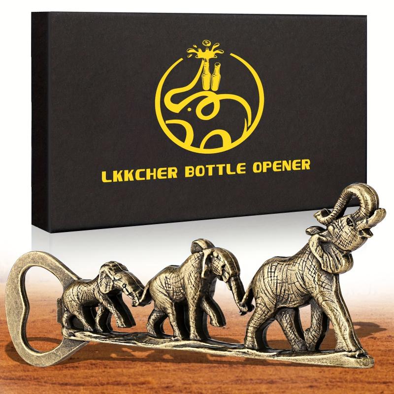 Elephant Bottle Opener Bronze Elephant Family For Men Women