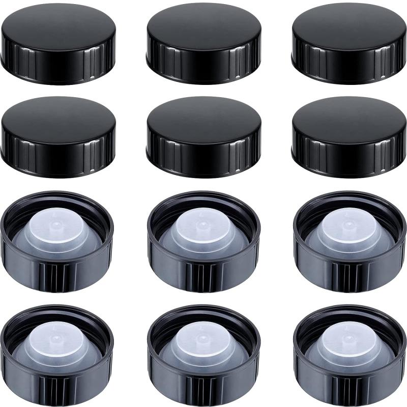 24pcs Amber Boston Round Glass Beer Bottles Seal Screw Caps