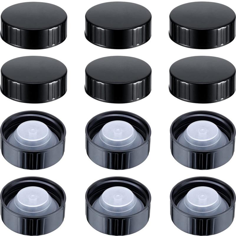 24pcs Amber Boston Round Glass Beer Bottles Seal Screw Caps