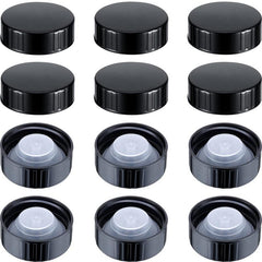 24pcs Amber Boston Round Glass Beer Bottles Seal Screw Caps
