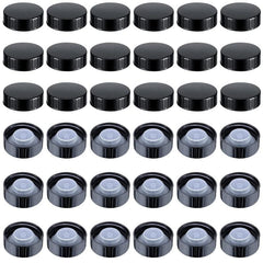 24pcs Amber Boston Round Glass Beer Bottles Seal Screw Caps