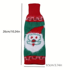 Christmas Wine Bottle Cover Knitted Wool Xmas Party Decor