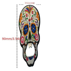 Sugar Skull Wine Opener Refrigerator Sticker Halloween Gift
