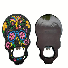 Sugar Skull Wine Opener Refrigerator Sticker Halloween Gift