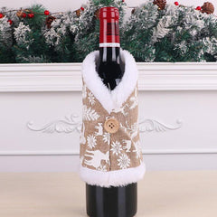 Christmas Wine Bottle Cover Red Wine Set Ornaments