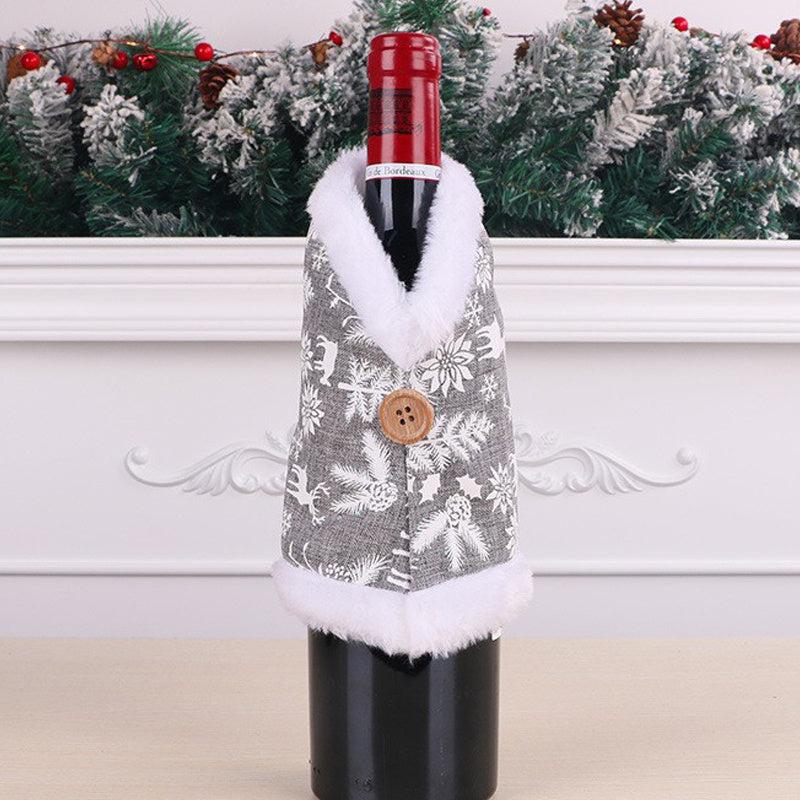 Christmas Wine Bottle Cover Red Wine Set Ornaments