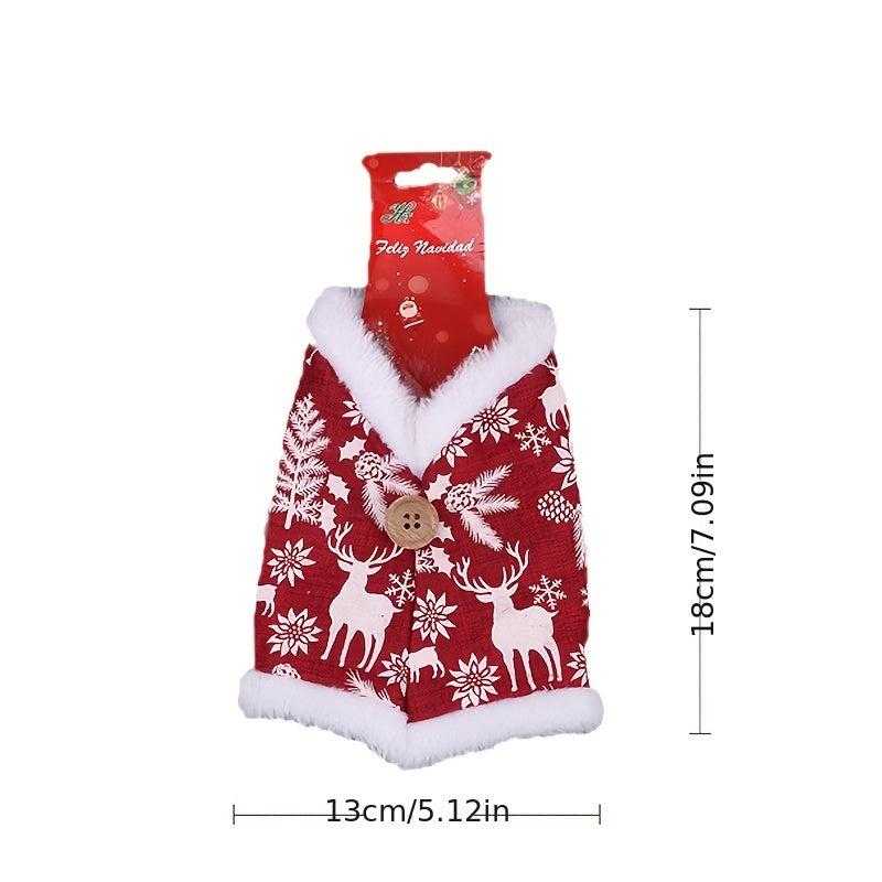 Christmas Wine Bottle Cover Red Wine Set Ornaments