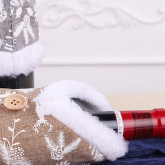 Christmas Wine Bottle Cover Red Wine Set Ornaments
