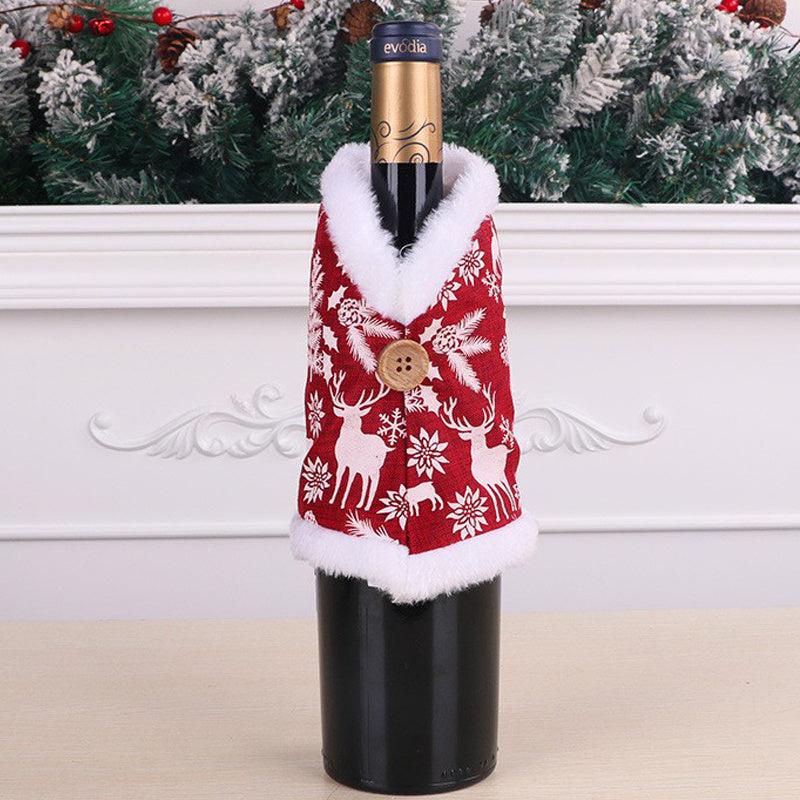 Christmas Wine Bottle Cover Red Wine Set Ornaments